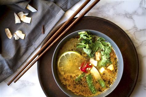 Vegan Thai Lemongrass Noodle Soup Ginger With Spice