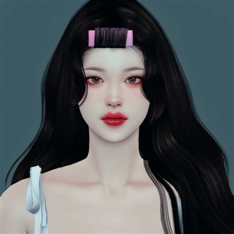 Sims 4 Cc Female Hair Long Bangs Sadebahealthy