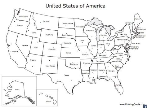 Just For Fun Us Map Printable Coloring Pages United States Map