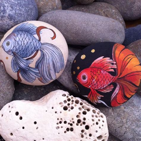 3572 Best Painted Stones Ocean Images On Pinterest