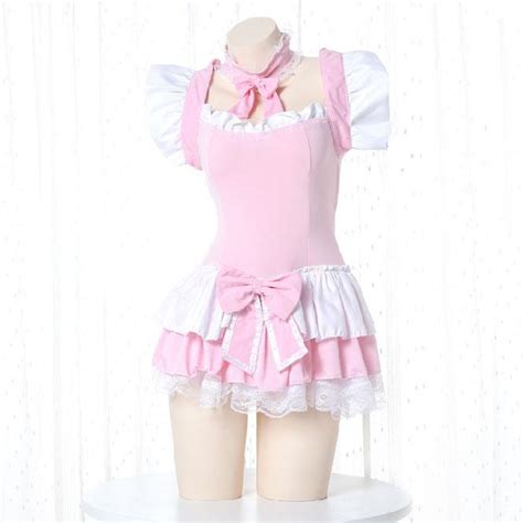 Japanese Harajuku Kawaii Pink Ruffle Maid Dress Sd00280 Syndrome