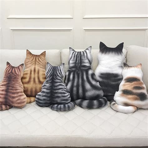 Cat Throw Pillow Plush 6 Patterns 3 Sizes Apollobox