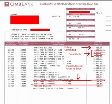 Contoh Penyata Bank Muamalat At Cermati