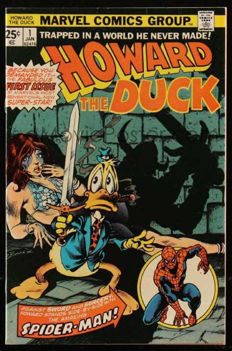 2y0544 Howard The Duck 1 Comic Book January 1976 He Stands Side By Side With