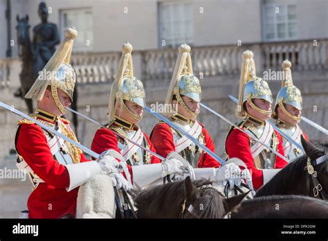 Mounted Royal Life Guards Household Cavalry Performing Ceremonial