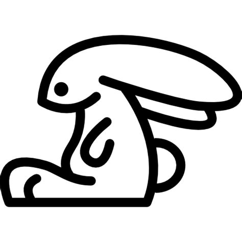 Rabbit Outline Side View Free Animals Icons