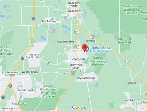 Zephyrhills North Florida Area Map And More