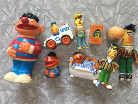 Lot Of 9 Vtg Sesame Street Bert And Ernie Toys Sesame Street Bert