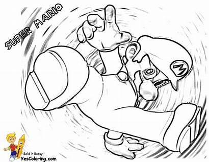 Mario Coloring Pages Super Bros Yescoloring Star