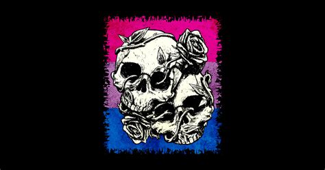 Bisexual Bi Pride Flag Gothic Skulls Bisexual T Shirt Teepublic
