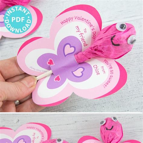 Butterfly Valentine Etsy