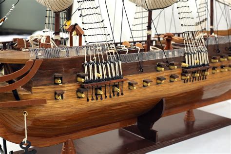 Uss Constitution 91cm Handcrafted Wooden Model Ship Boat Fully