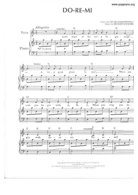 Movie Song The Sound Of Music Do Re Mi Sheet Music Pdf Free Score Download ★
