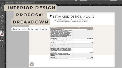 Interior Design Proposal Breakdown Design Fees Timeline Budget