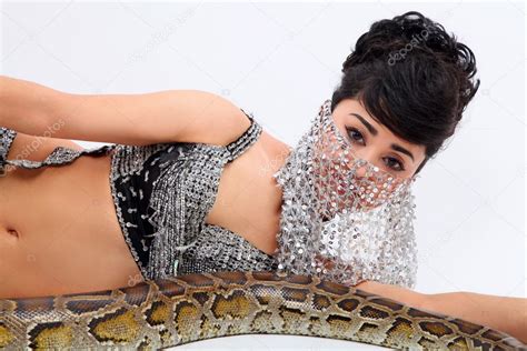 Belly Dancer With Snake Stock Photo Mcade