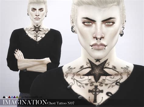 Pralinesims Chest Tattoo For Your Sims Comes Emily Cc Finds