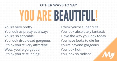 Different Ways To Say You Are Beautiful Other Ways To Say Reading
