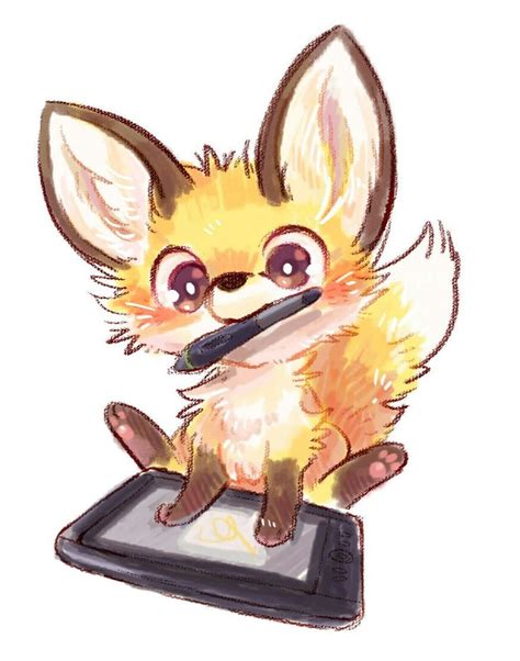 Fox So Cute Cute Drawings Cute Fox Drawing Cute Animal Drawings