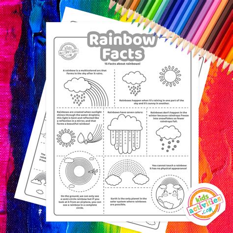 15 Fun Facts About Rainbows For Kids Free Printable Rainbow Kids