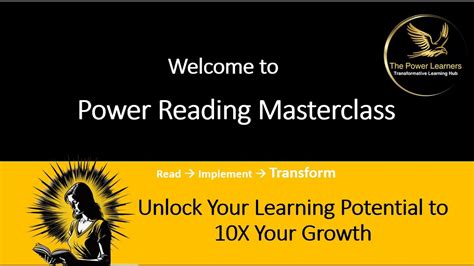 Power Reading Webinar To Unleash Your Leaning Potential Youtube