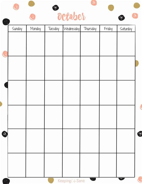 Printable Vertical Calendar