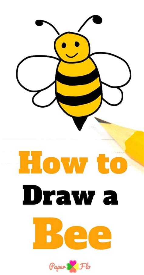 How To Draw A Bee How To Draw A Cute Bee Easy Youtube