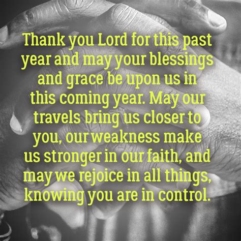 Thank You Lord For This Past Year And May Your Blessings And Grace Be