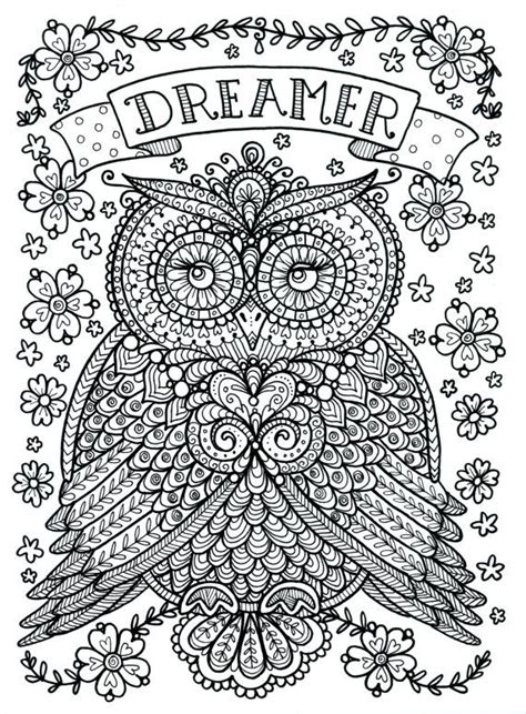Printable Owl Coloring Pages For Adults Coloring Page