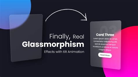 Real Glassmorphism Card Hover Effects Html Css Glass Morphism Effects