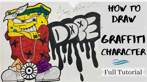 How To Draw Easy Graffiti Character For Beginners Step By Step Best