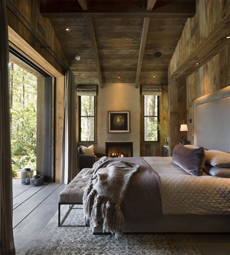 Modern Cabin Master Bedroom