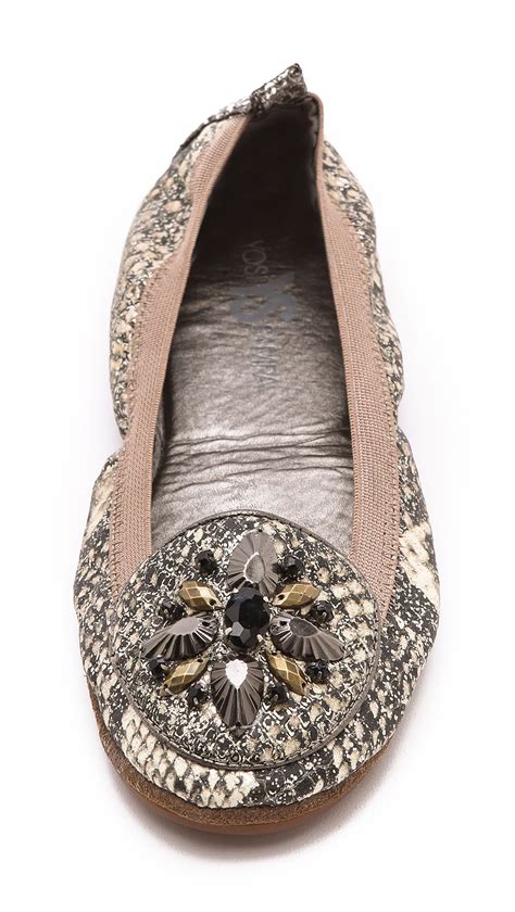 More ideas from samra inc. Yosi samra Rhinestone Flats | Lyst