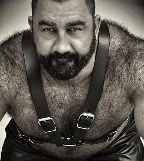 Bear Leather Leather Men Hairy Men Bearded Men Manscaping Bear Man