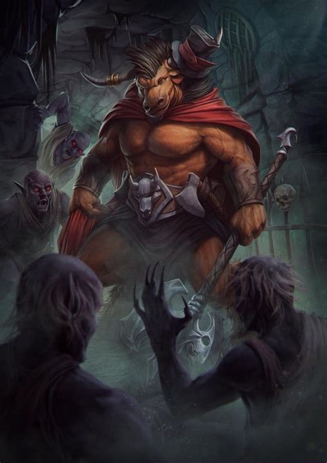 My Minotaur Barbarian Amused By The Attacking Vampires Art Dnd