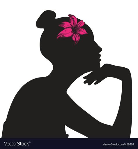 Lady Silhouette Royalty Free Vector Image Vectorstock