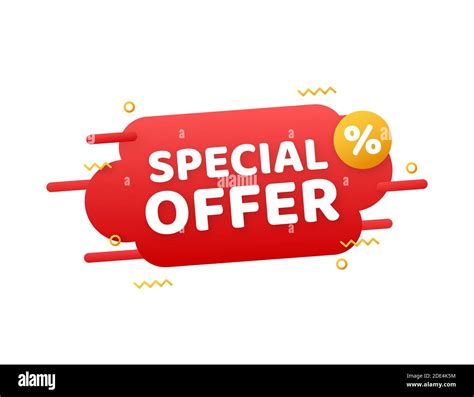 Special Offer Grunge Style Red Colored Discount Label Vector Stock