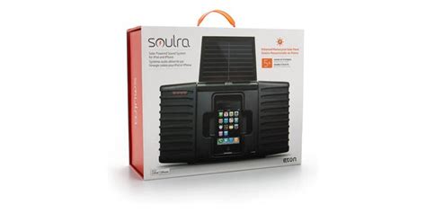 Eton Soulra Solar Powered Sound System For Ipodiphone With Messenger Bag