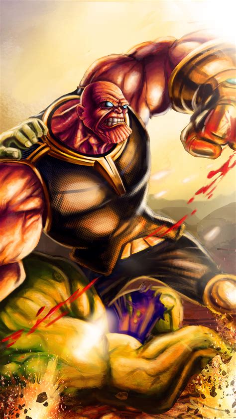 1080x1920 Thanos Hulk Behance Artwork Hd Artist Superheroes For