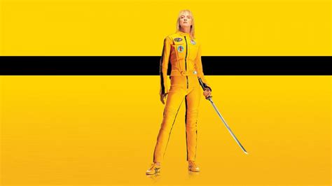 Tapety Ilustrace Filmy žlutý Kill Bill Uma Thurman čára
