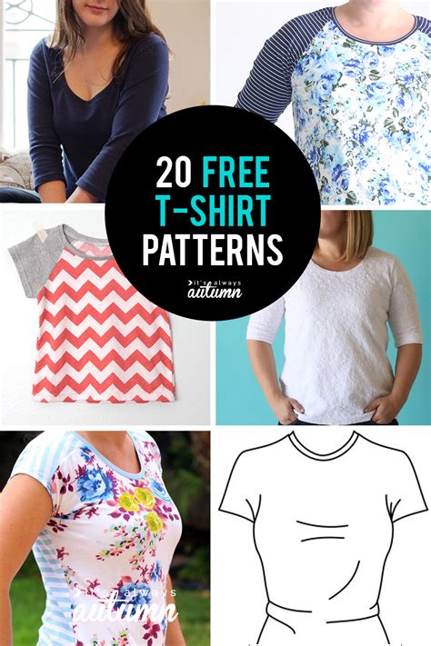 Free T Shirt Patterns You Can Print Sew At Home It S Always Autumn