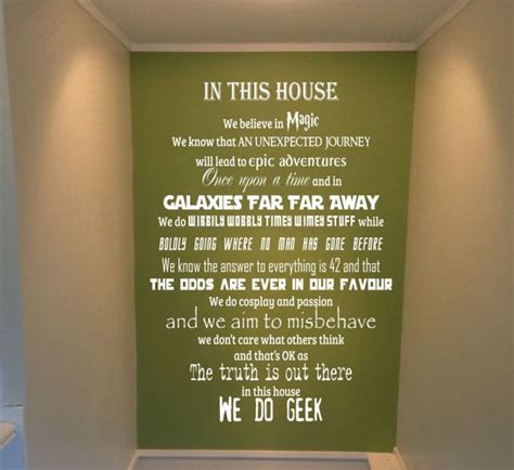 In This House We Do Geek Vinyl Wall Decal Sticker Art Quote Removeable