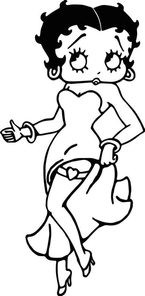 Betty Boop Good Coloring Page In 2023 Betty Boop