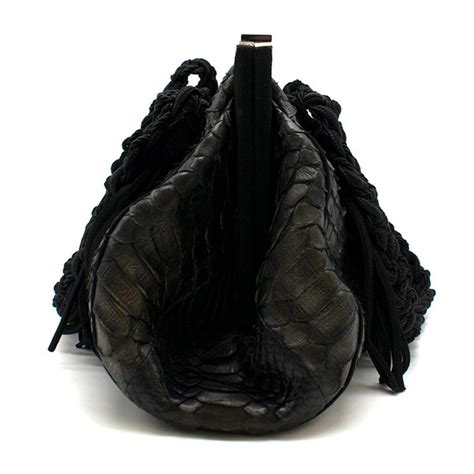 Emanuel Ungaro Black Leather Shoulder Bag At 1stdibs