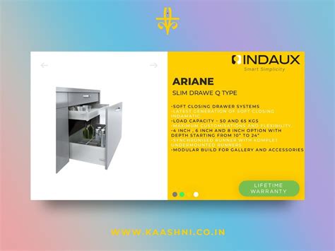 Indaux Ariane Slim Drawer Q Type Thinner Soft Closing Kitchen Drawer