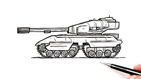 How To Draw A Future Tank Drawing Tutorial Ehedovelnur Youtube