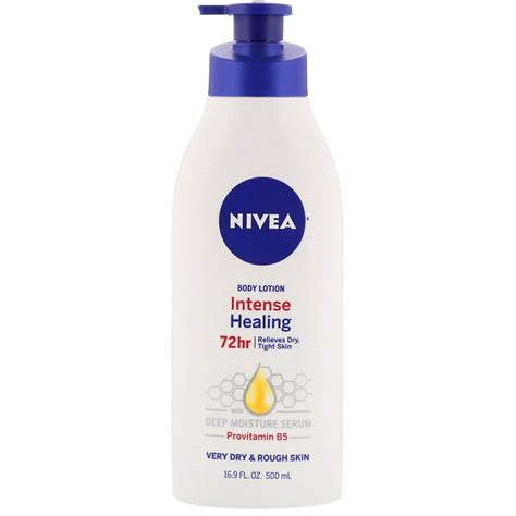 Nivea Intense Healing Body Lotion 72 Hr Moisture For Very Dry And Rough Skin 169 Oz