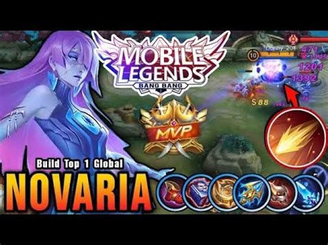 Novaria Best Build One Hit Build Novaria Gameplay Mobile Legends Youtube