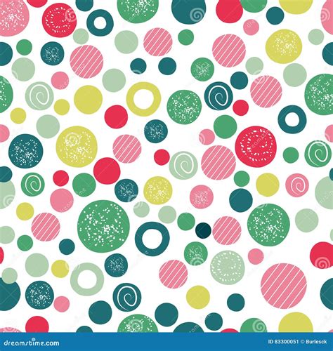 Cute Kids Background Design With Polka Dot Children Seamless Pattern