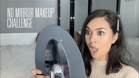 No Mirror Makeup Challenge Unexpected Results Youtube