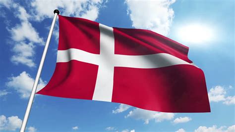 Denmark flags are made from 100% heavy weight nylon bunting specially treated to resist sun and chemical deterioration. Danish Flag Waving With Blue Sky And Clouds Background. Stock Footage Video 2976589 - Shutterstock
